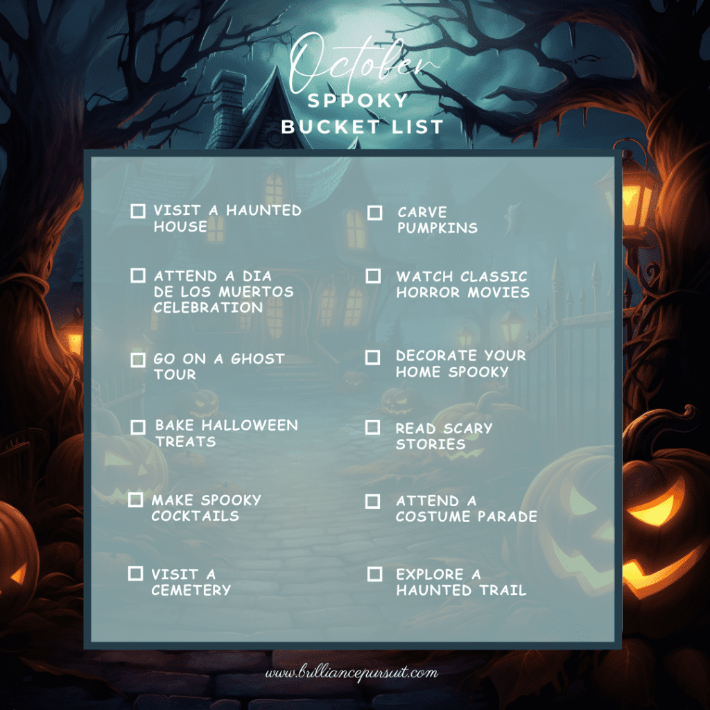 Spooky Scary October Bucket List Ideas