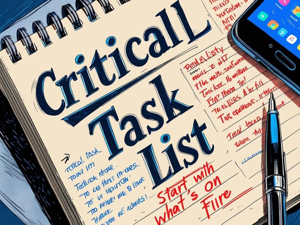 Critical Task List when Multitasking