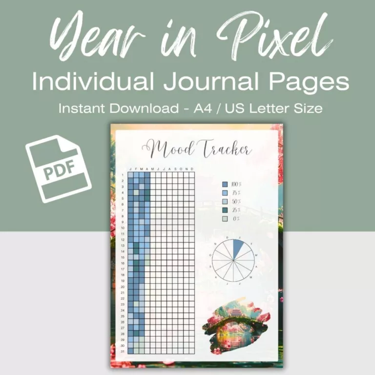 Year in Pixel Template