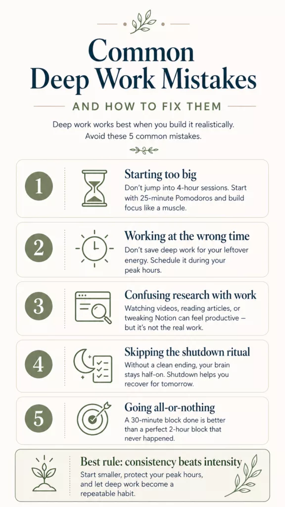 Common focus mistakes