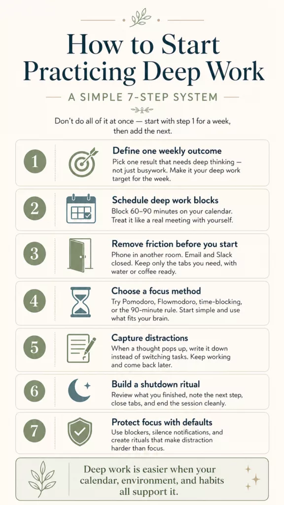 7 steps deep work plan 